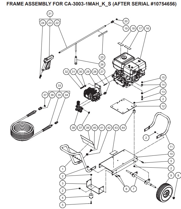MITM CA-3003-1MAH pressure washer parts